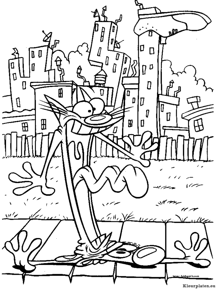 Catdog kleurplaten