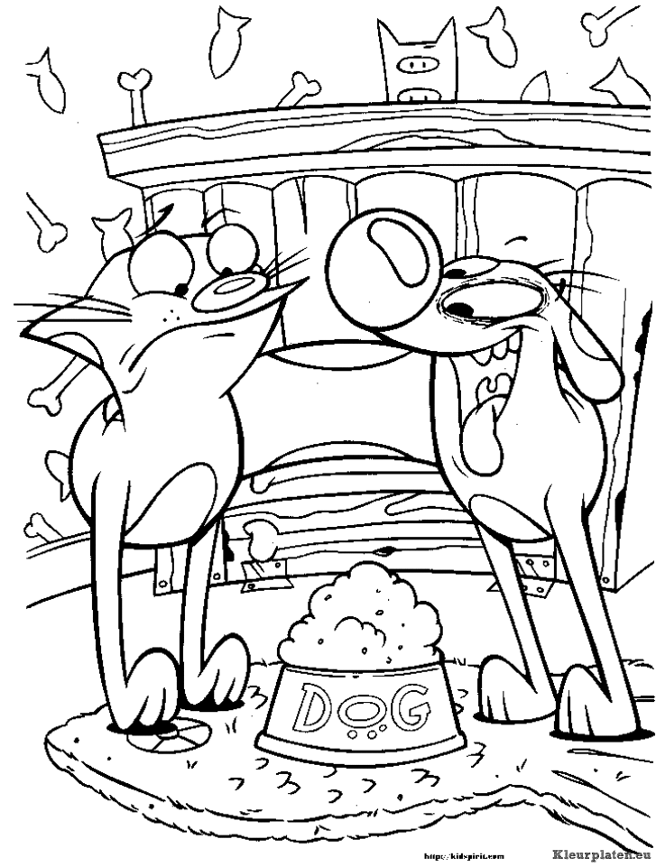 Catdog kleurplaten
