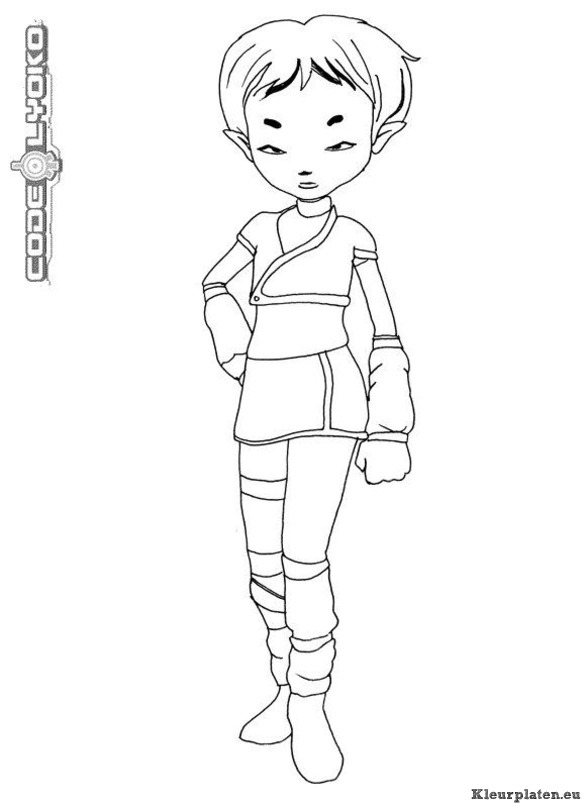 Code lyoko kleurplaat