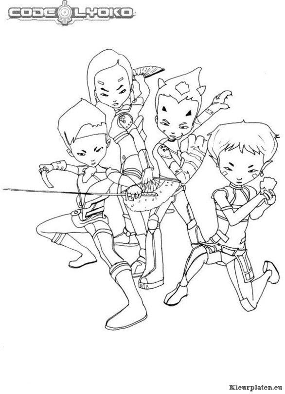 Code lyoko kleurplaten