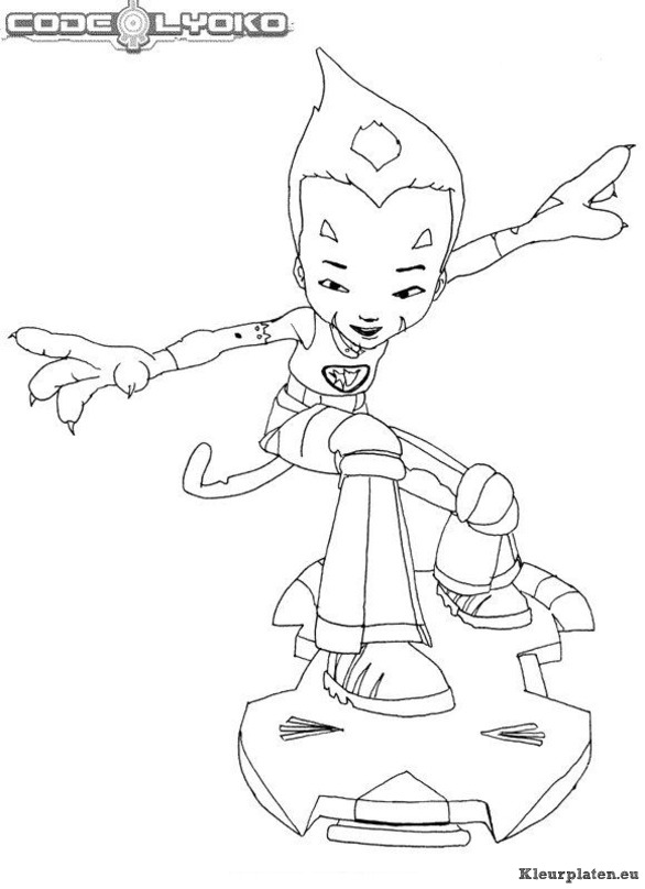 Code lyoko kleurplaat