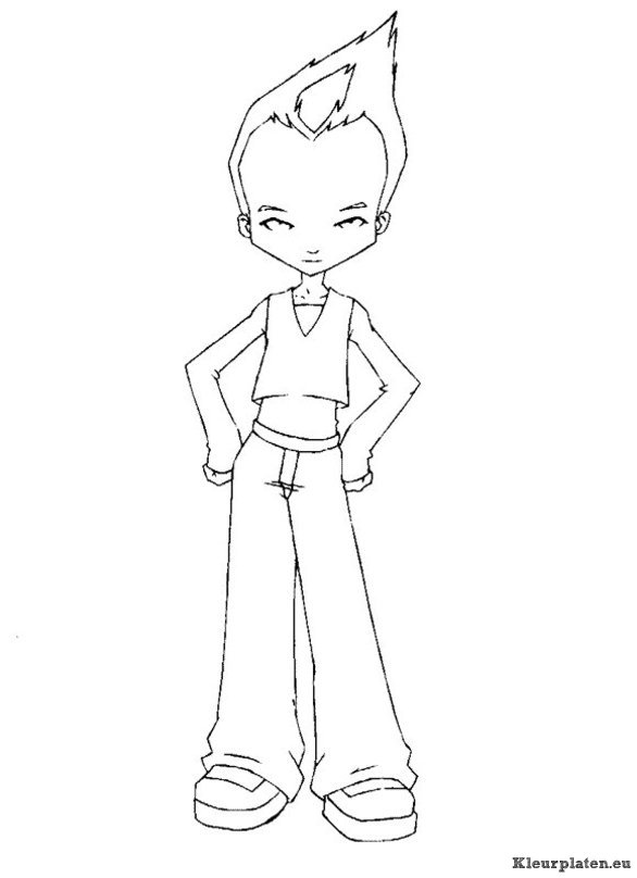 Code lyoko kleurplaten
