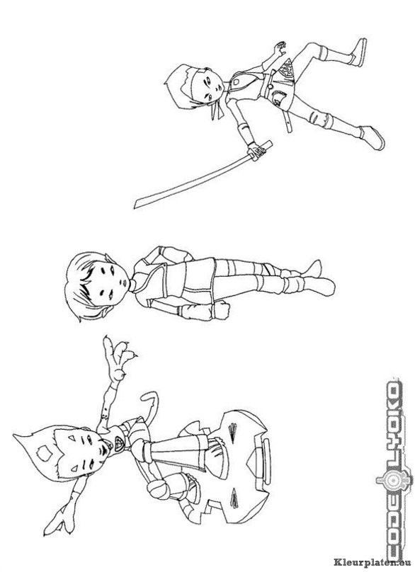 Code lyoko kleurplaten
