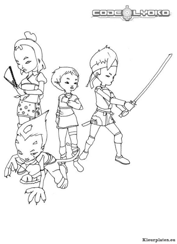 Code lyoko kleurplaten