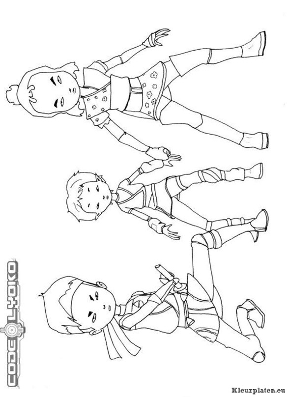 Code lyoko kleurplaten