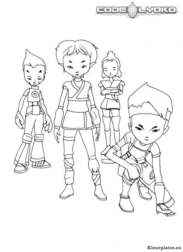 Code lyoko kleurplaat