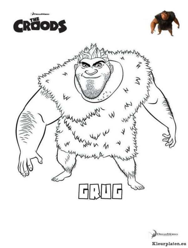 Croods kleurplaten