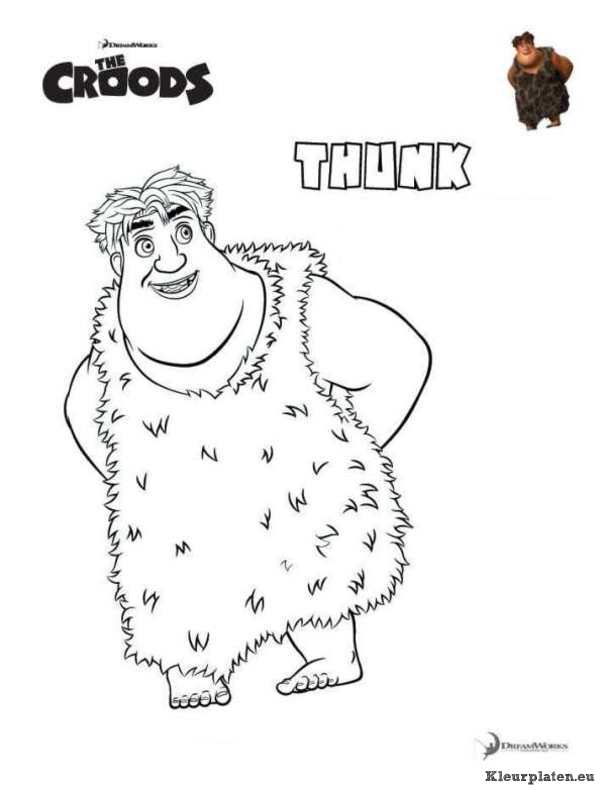 Croods kleurplaten