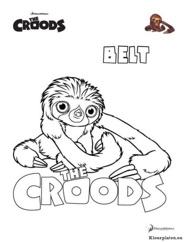 Croods kleurplaat