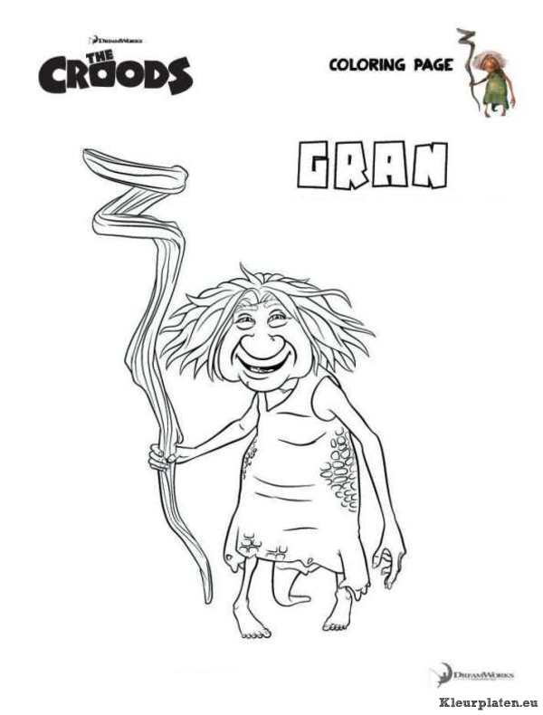 Croods kleurplaten