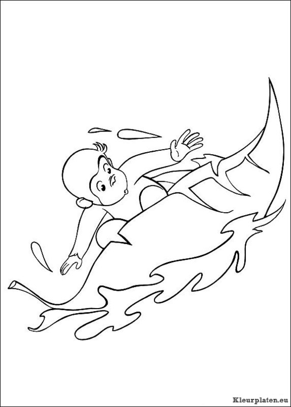 Curious george kleurplaten