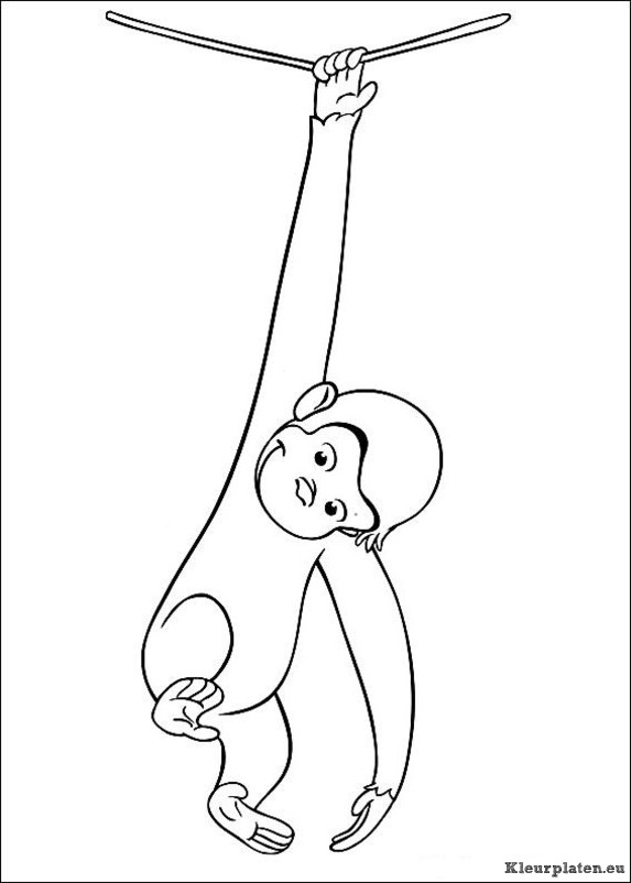 Curious george kleurplaten