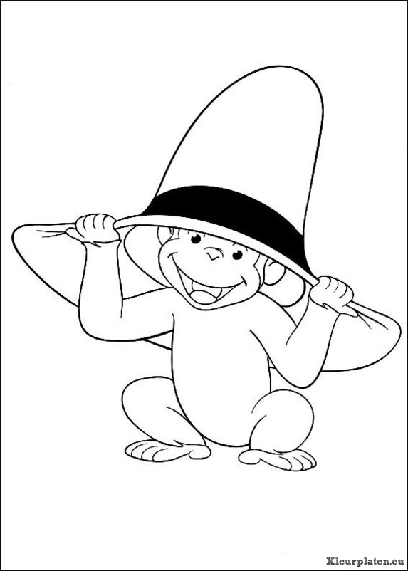 Curious george kleurplaten
