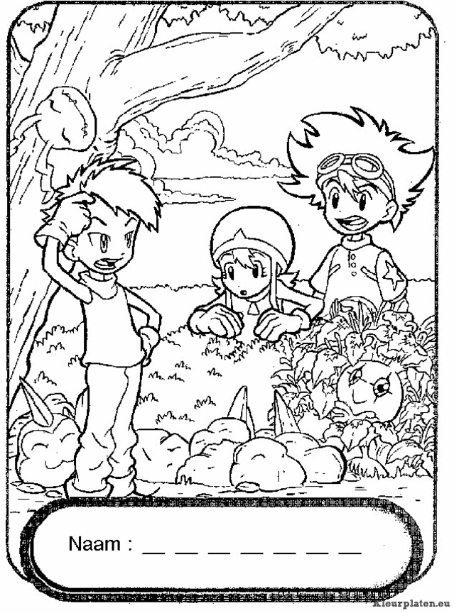 Digimon kleurplaten