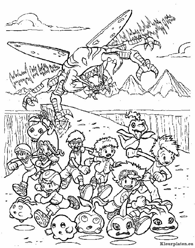 Digimon kleurplaten