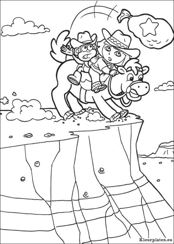 Dora de verkenner 2 kleurplaten
