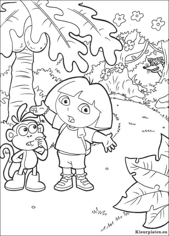 Dora de verkenner 2 kleurplaten