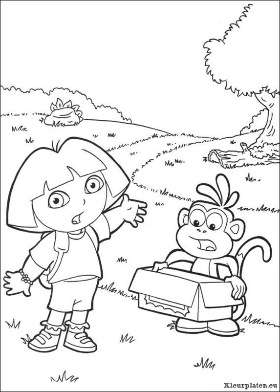 Dora de verkenner 2 kleurplaten