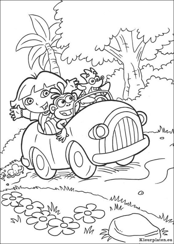 Dora de verkenner 2 kleurplaten