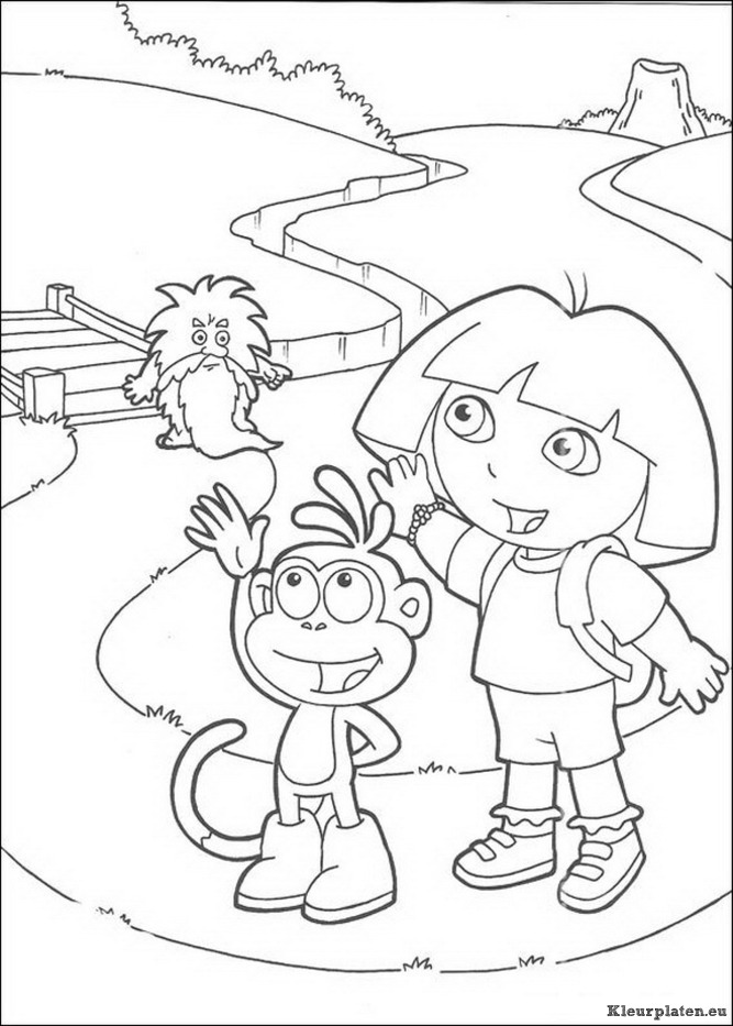 Dora de verkenner kleurplaten