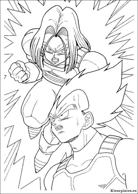 Dragon ball z kleurplaten
