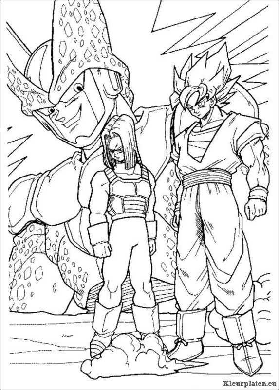 Dragon ball z kleurplaten