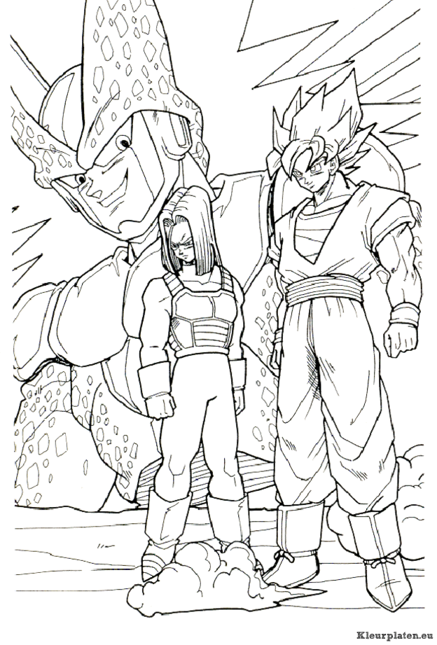 Dragon ball z kleurplaten