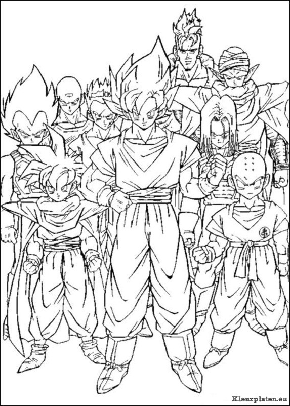 Dragon ball z kleurplaten