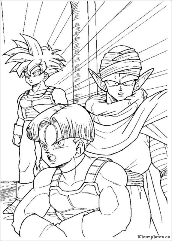 Dragon ball z kleurplaten