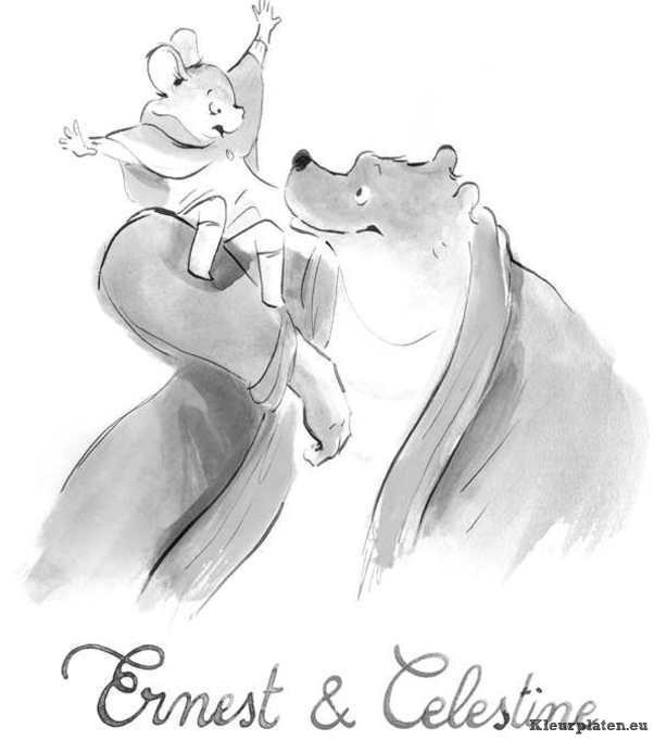 Ernest en celestine kleurplaten