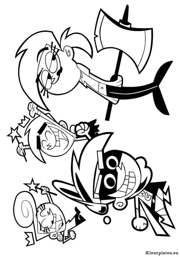 Fairly odd parents kleurplaten
