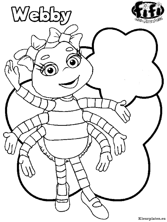 Fifi en haar bloemenvriendjes kleurplaten
