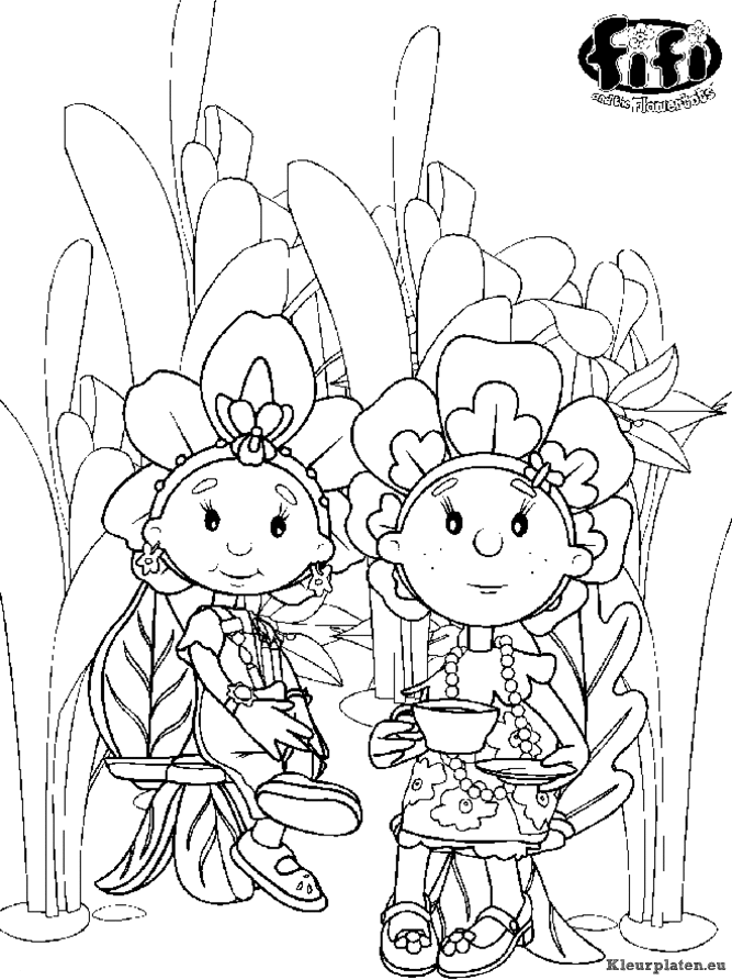 Fifi en haar bloemenvriendjes kleurplaten