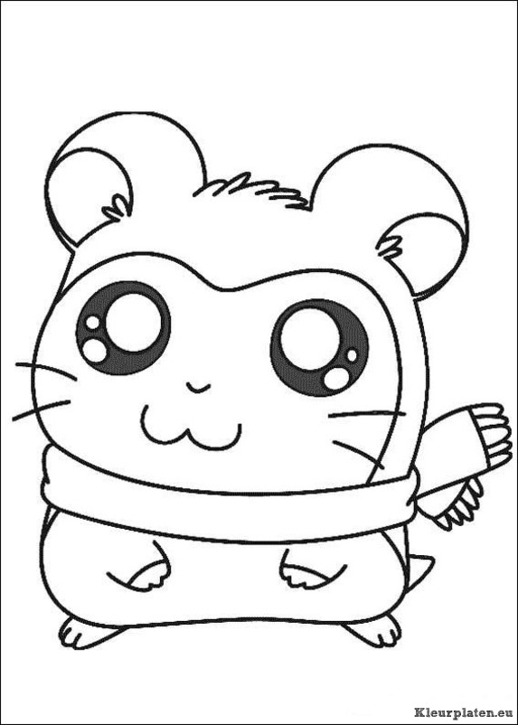 Hamtaro kleurplaat