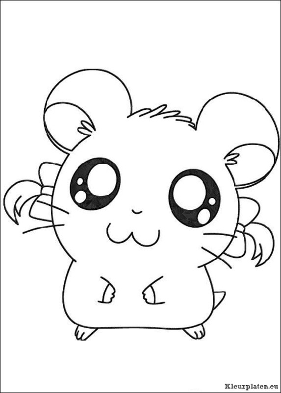 Hamtaro kleurplaat