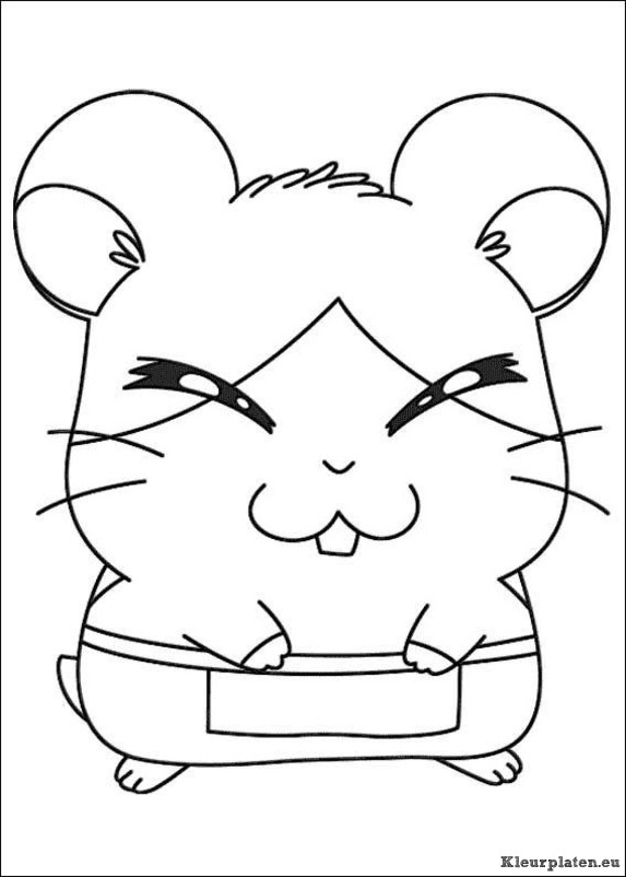 Hamtaro kleurplaat