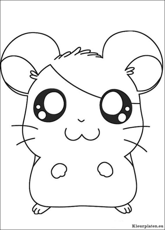 Hamtaro kleurplaat