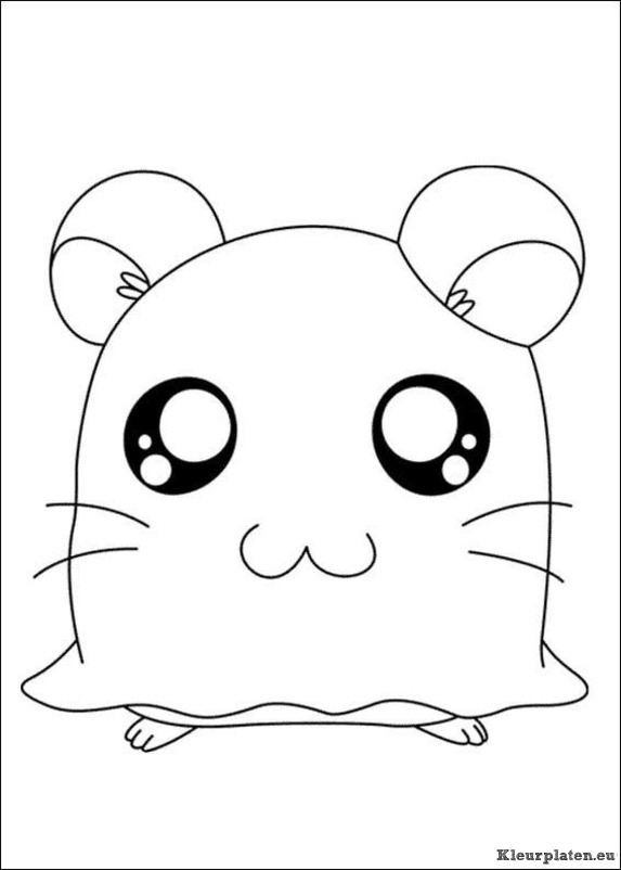 Hamtaro kleurplaat