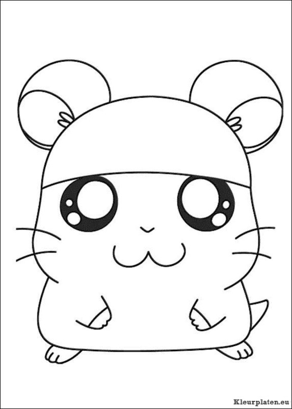 Hamtaro kleurplaten