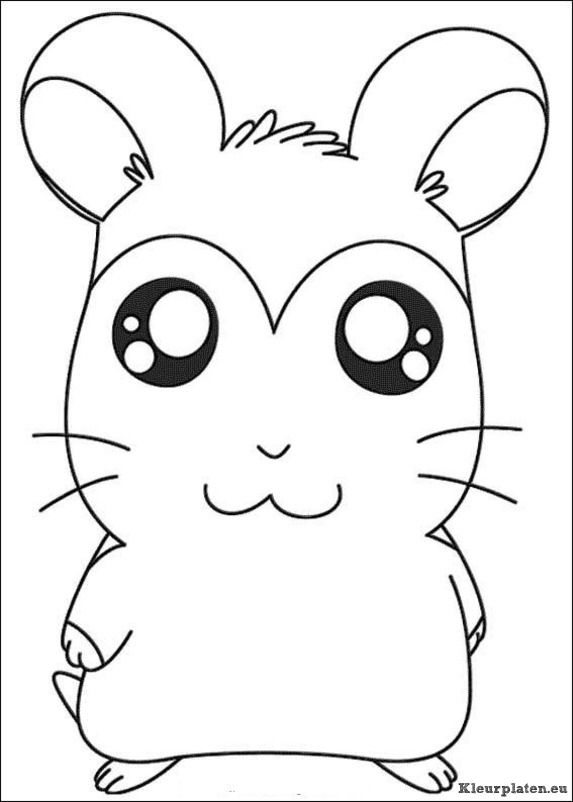 Hamtaro kleurplaat