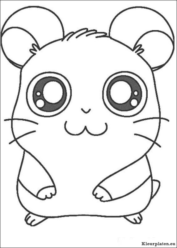 Hamtaro kleurplaat