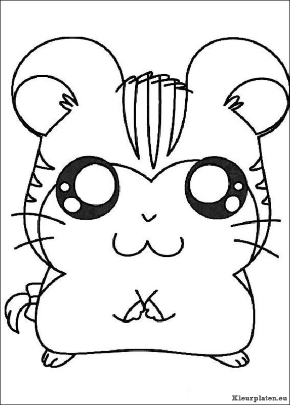 Hamtaro kleurplaat