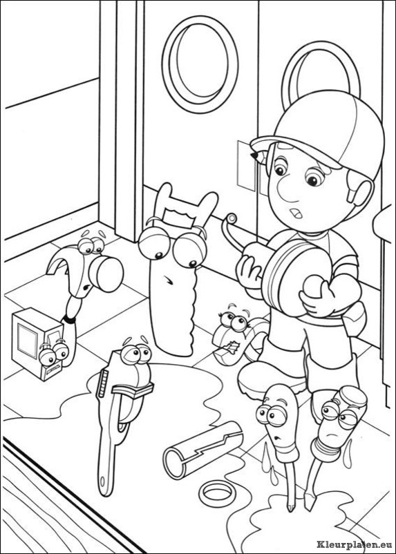 Handy manny kleurplaat