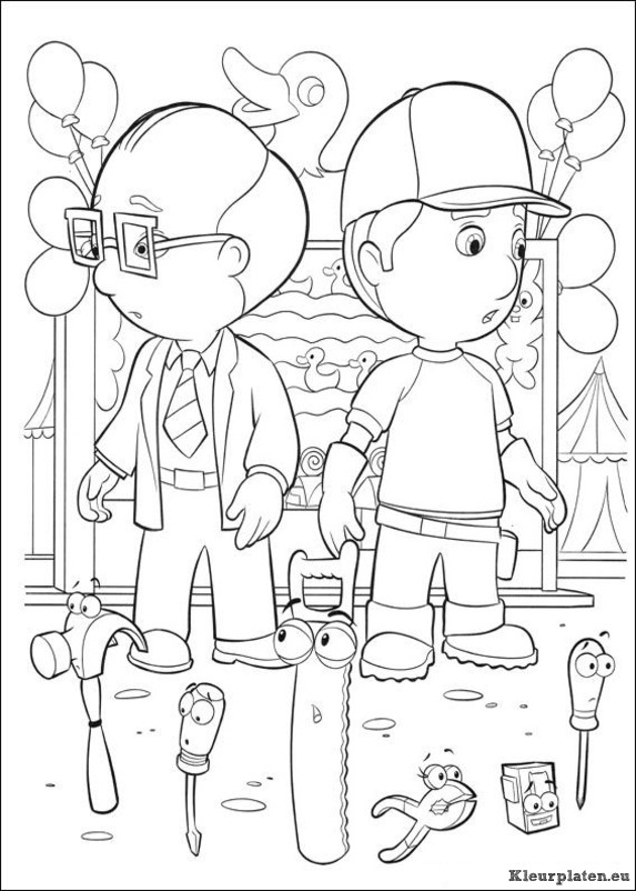 Handy manny kleurplaten