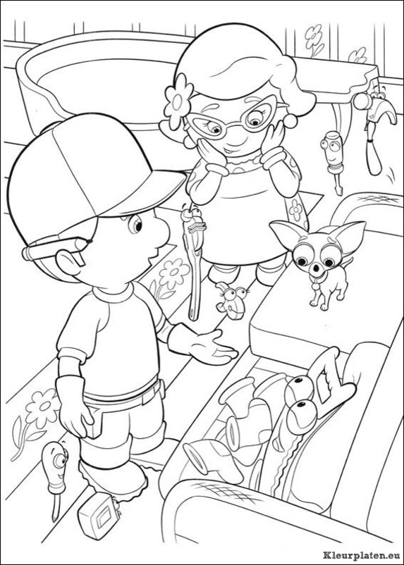 Handy manny kleurplaten