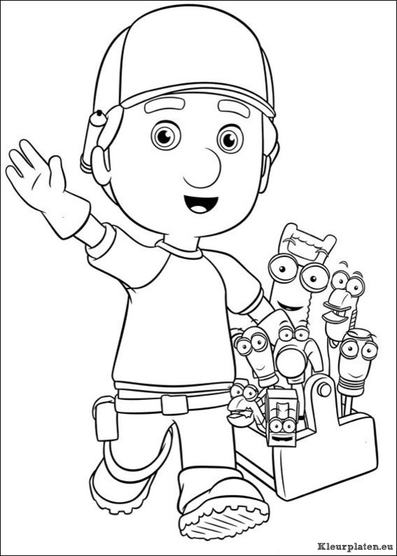 Handy manny kleurplaat