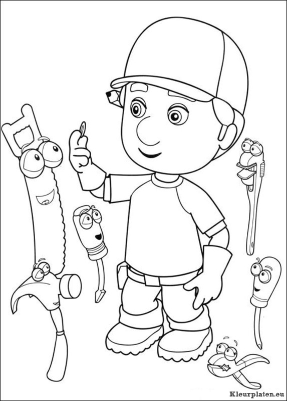 Handy manny kleurplaat