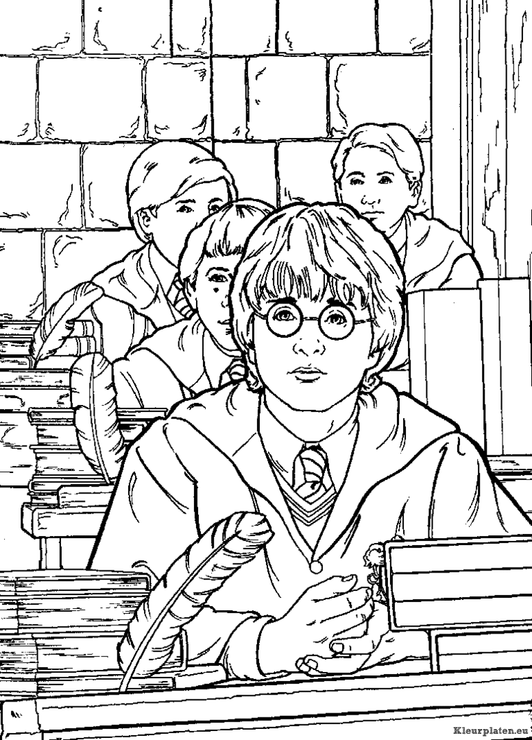 Harry potter en de geheime kamer kleurplaat