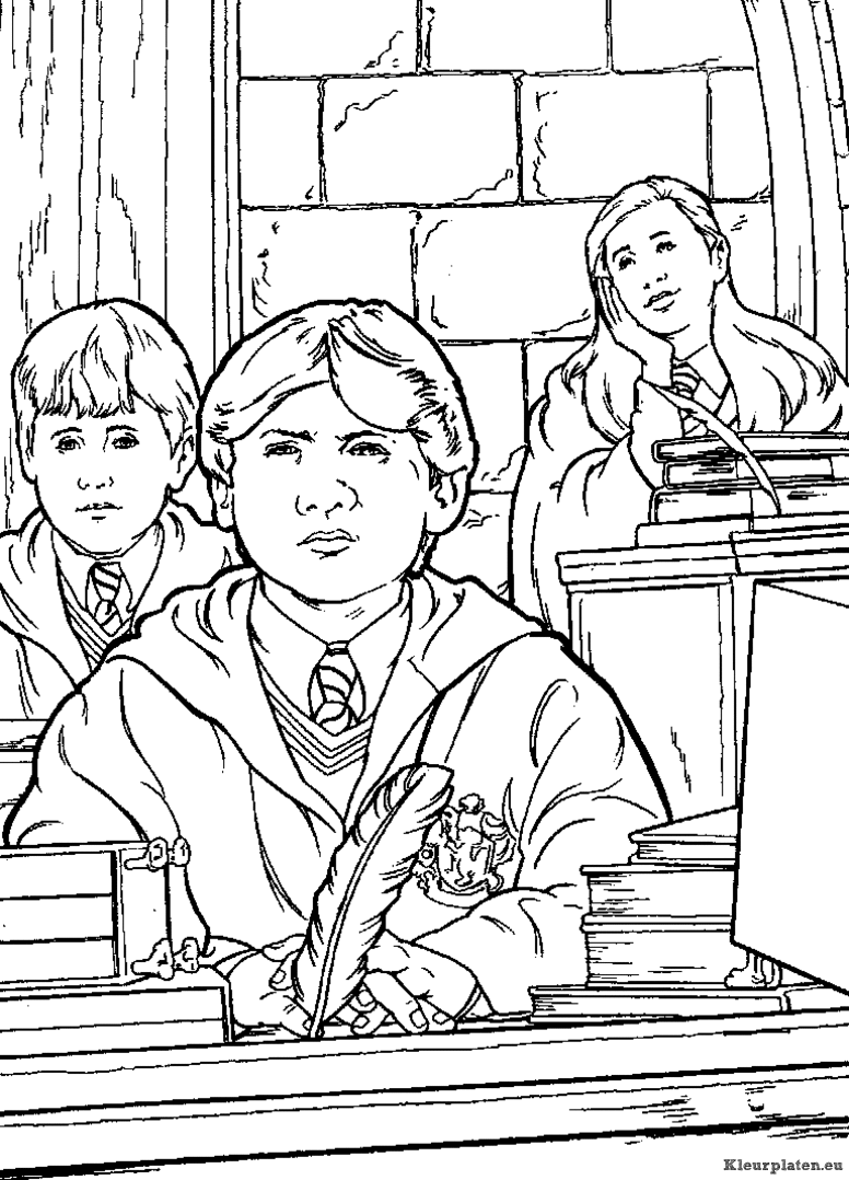 Harry potter en de geheime kamer kleurplaten