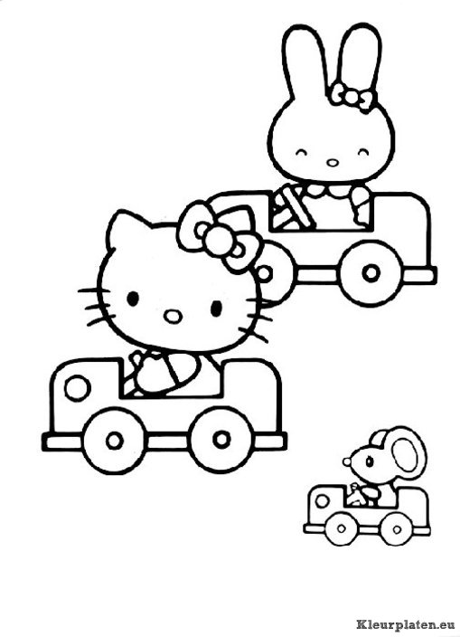 Hello kitty kleurplaten